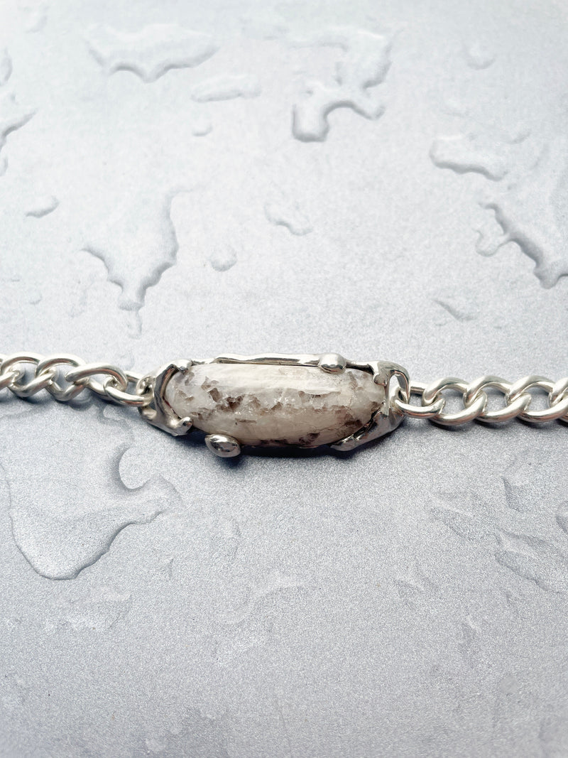 Calcite ID Bracelet in Silver