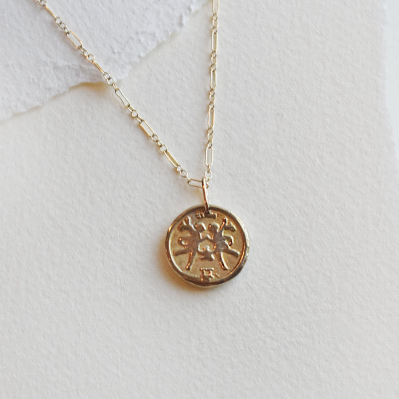 Cora Zodiac Coin Charm Necklace